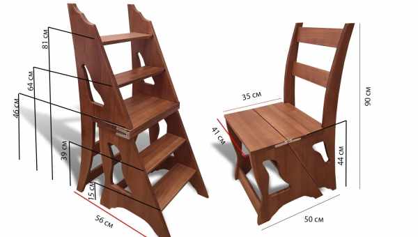 Стул стремянка чертежи с размерами